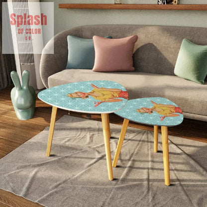 Mahjong Side Tables Vintage Style Cute Nesting Tables For Mahj Lover - One Size - Home Accessories