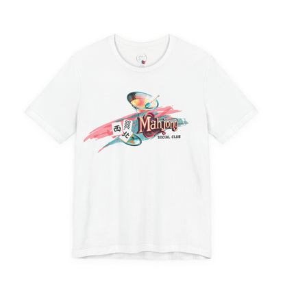 Mahjong Social Club Modern Mahjong Lover’s Shirt MAHJ Gift for Gamers Fun T-shirt Relaxed Fit Clothing - T-Shirt