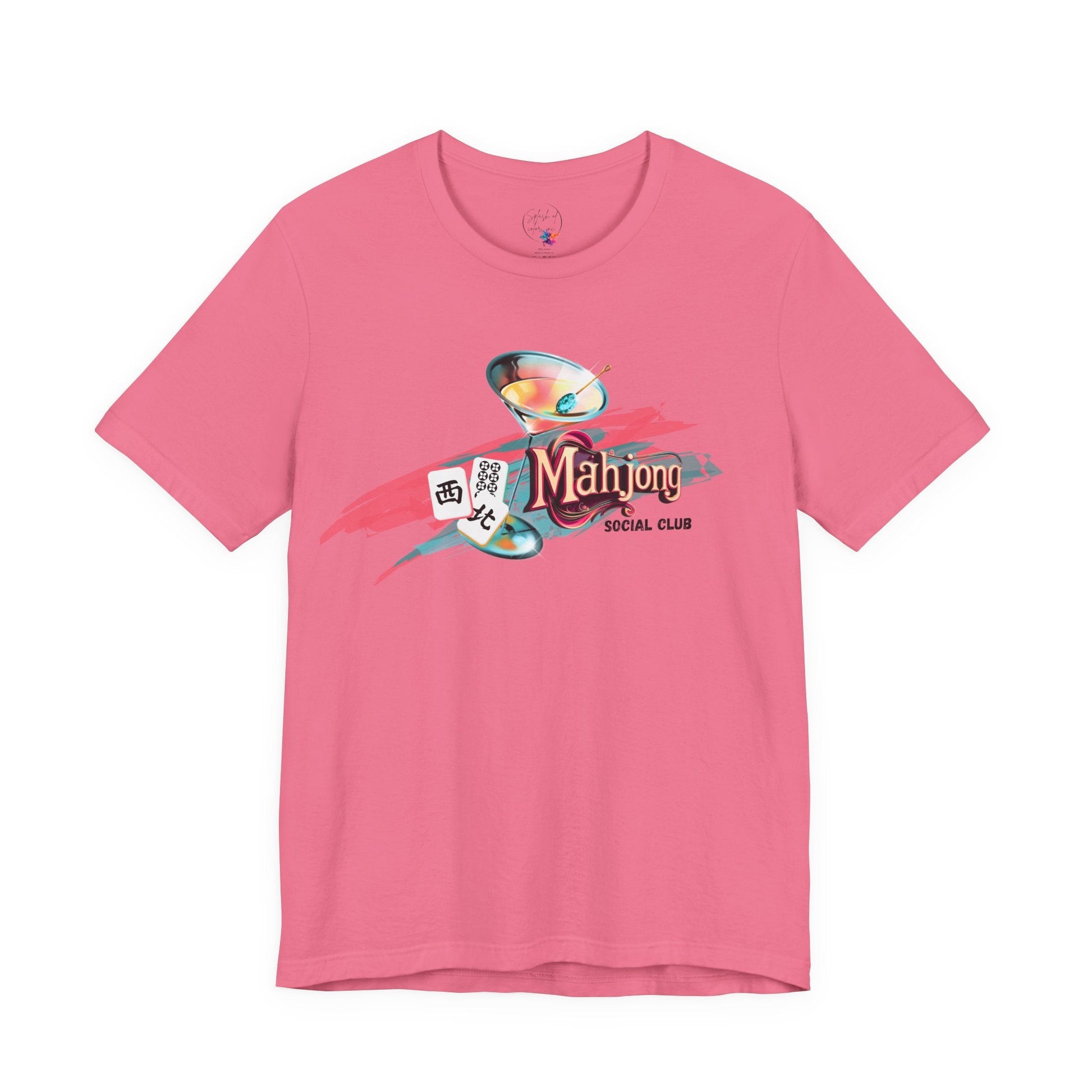 Mahjong Social Club Modern Mahjong Lover’s Shirt MAHJ Gift for Gamers Fun T-shirt Relaxed Fit Clothing - T-Shirt