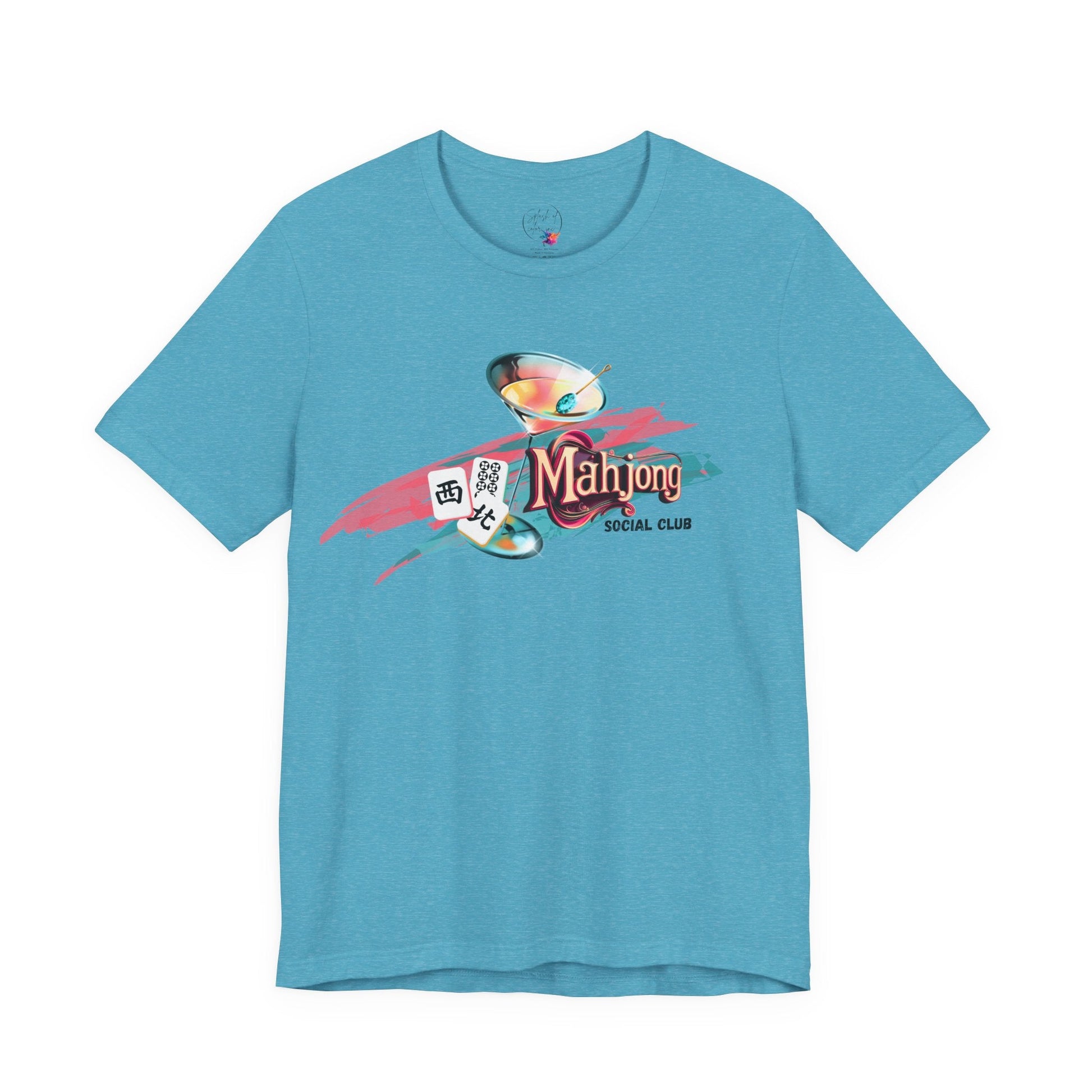 Mahjong Social Club Modern Mahjong Lover’s Shirt MAHJ Gift for Gamers Fun T-shirt Relaxed Fit Clothing - T-Shirt