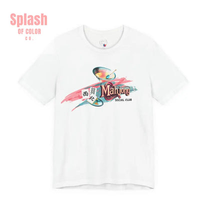 Mahjong Social Club Modern Mahjong Lover’s Shirt MAHJ Gift for Gamers Fun T-shirt Relaxed Fit Clothing - T-Shirt