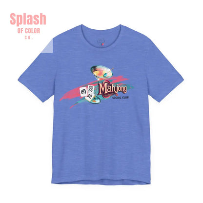 Mahjong Social Club Modern Mahjong Lover’s Shirt MAHJ Gift for Gamers Fun T-shirt Relaxed Fit Clothing - T-Shirt
