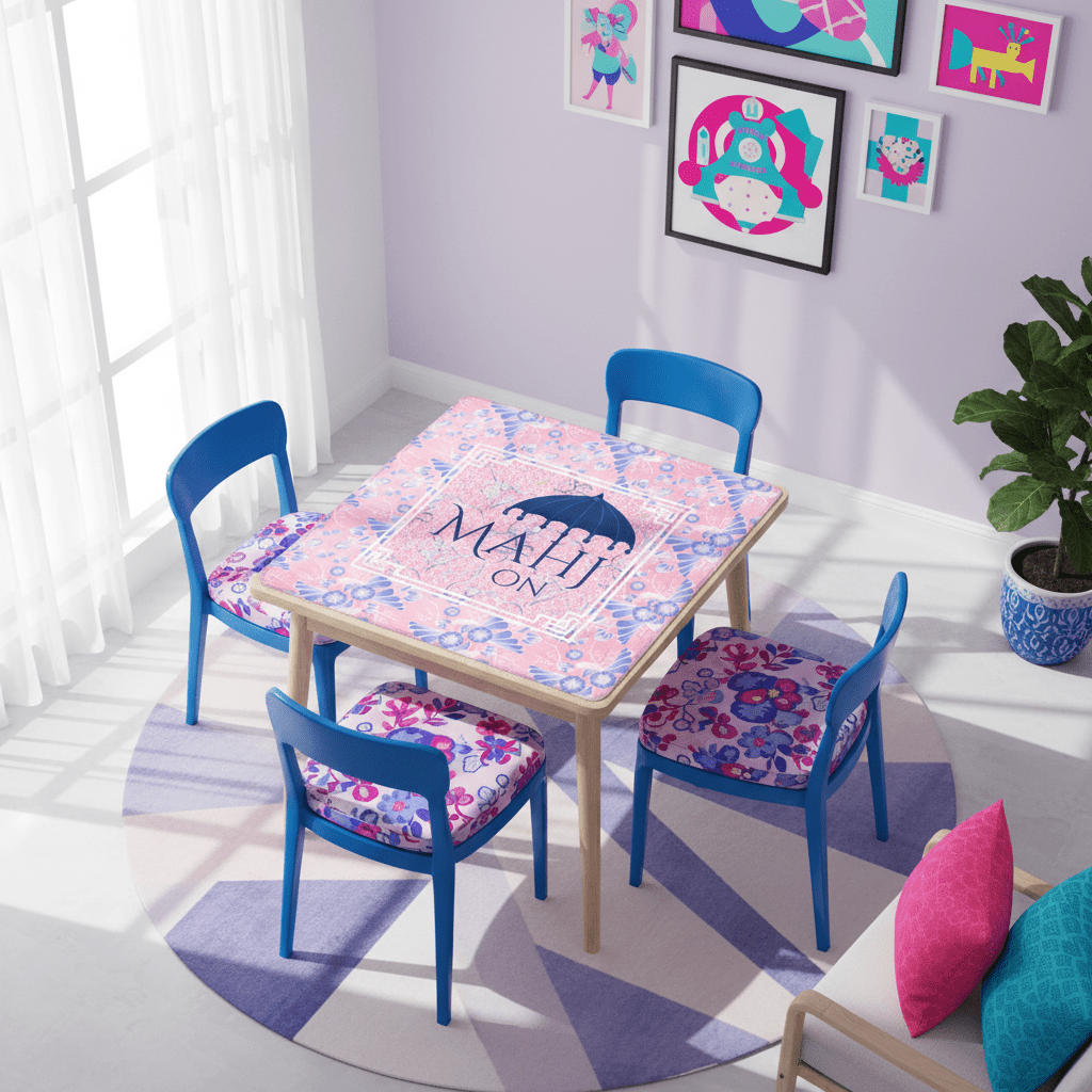 Mahj On, Pretty In Pink Pastels Parasol Umbrella, Mahjong Mat - Splash of Color Co.