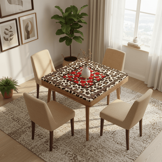 Leopard Print Wild Things, Mahjong Mat Roses And Animal Print - Splash of Color Co.