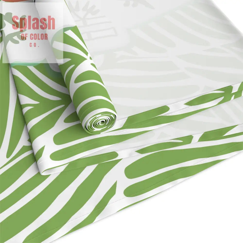 Mahjong Table Runner Tropical Table Runner Leafy Print Mahj Gift Modern Table Decor Perfect for Summer Parties Holiday