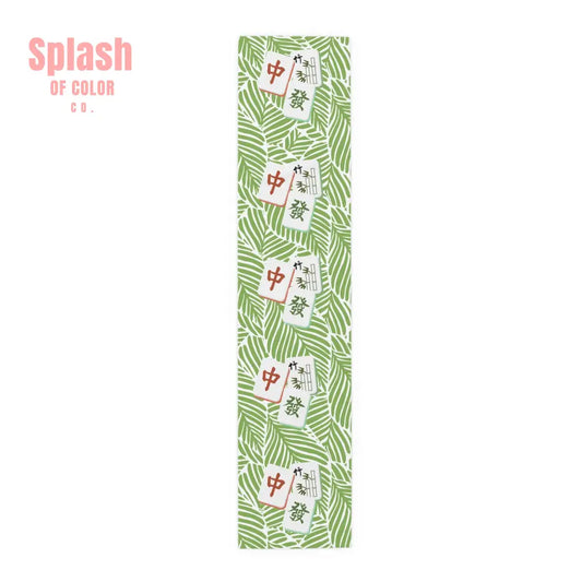 Mahjong Table Runner Tropical Table Runner Leafy Print Mahj Gift Modern Table Decor Perfect for Summer Parties Holiday