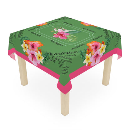 Mahjong Tablecloth With Instructions Charleston Floral Tablecloth Bright Colorful Tropical Style Table Cover - One size