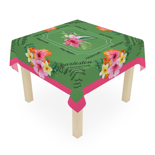 Mahjong Tablecloth With Instructions Charleston Floral Tablecloth Bright Colorful Tropical Style Table Cover - One size
