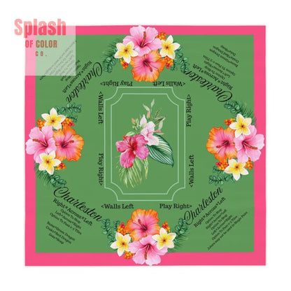 Mahjong Tablecloth With Instructions Charleston Floral Tablecloth Bright Colorful Tropical Style Table Cover - One size