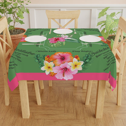 Mahjong Tablecloth With Instructions Charleston Floral Tablecloth Bright Colorful Tropical Style Table Cover - One size