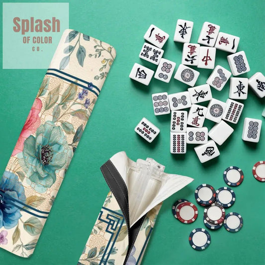Mahjong Tile Pusher Racks, Asian Designed Mahjong Rack Storage Bag - Splash of Color co.