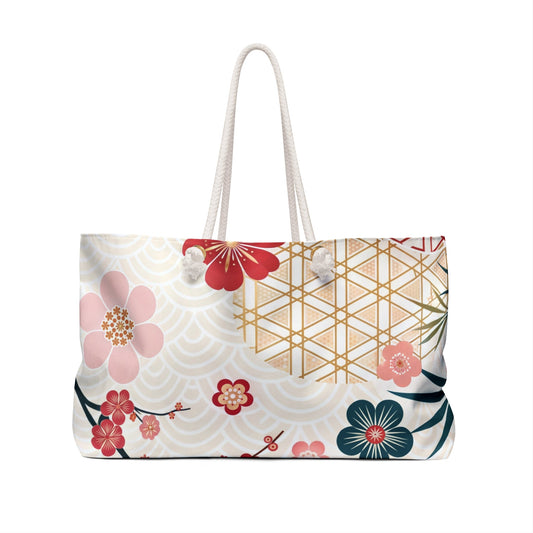 Mahjong Tile Tote Bag Mahj Accessories Mahjongg Game Night Mahjong Gift Stylish Floral Cherry Blossoms Asian Designed