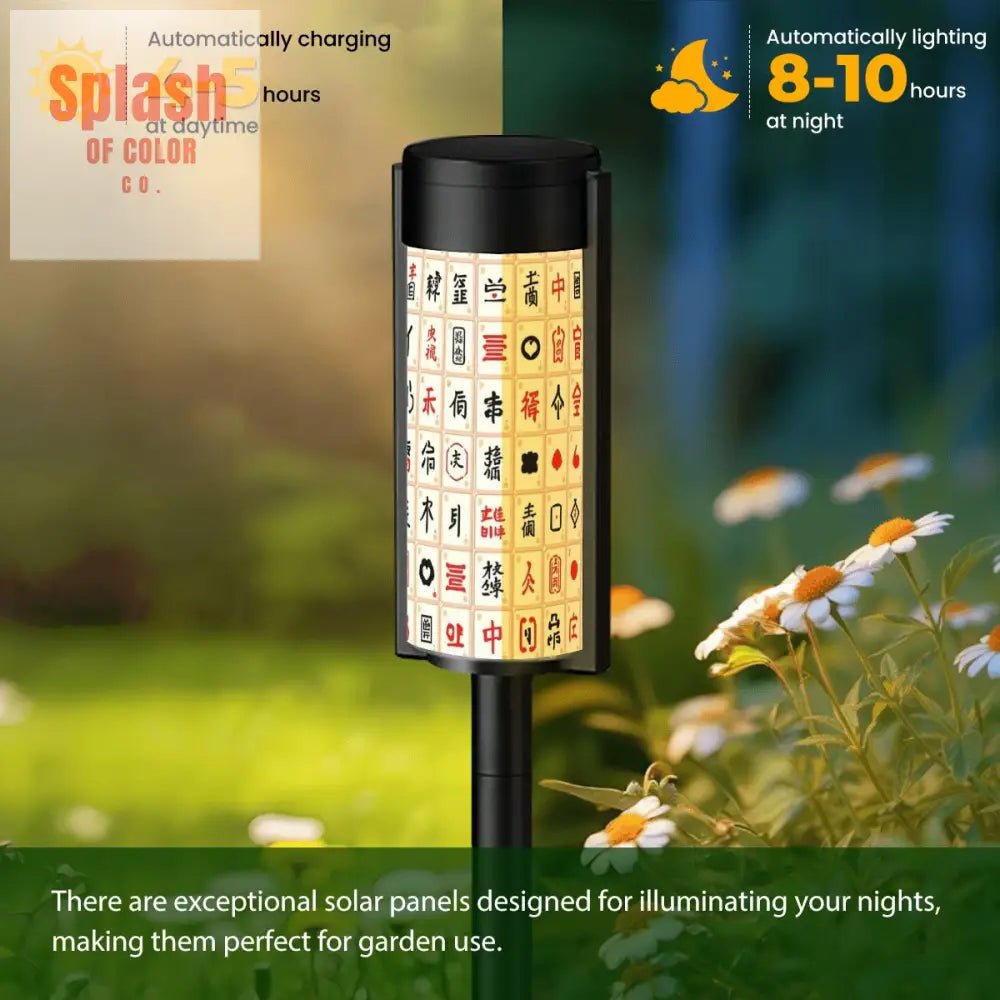 Mahjong Tiles Old World Style Modern Outdoor Garden Solar Lights - Splash of Color co.