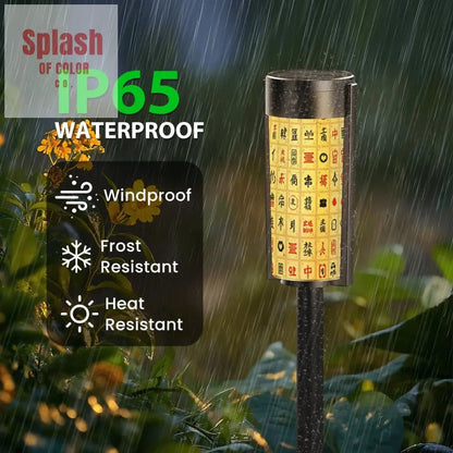 Mahjong Tiles Old World Style Modern Outdoor Garden Solar Lights - Splash of Color co.