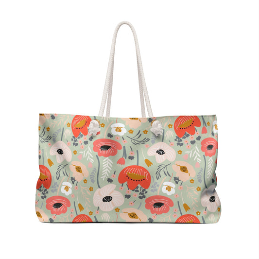 Mahjong Tote Bag Preppy Floral Watercolor Rooster Mahj Lover Mahjong Mom Gift - 24’’ × 13’’ - Bags