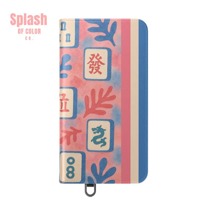Mahjong Watercolor Artistic Flip Case for Phones Stylish Wallet Cover Trendy Phone Accessory Ideal Gift for Friends