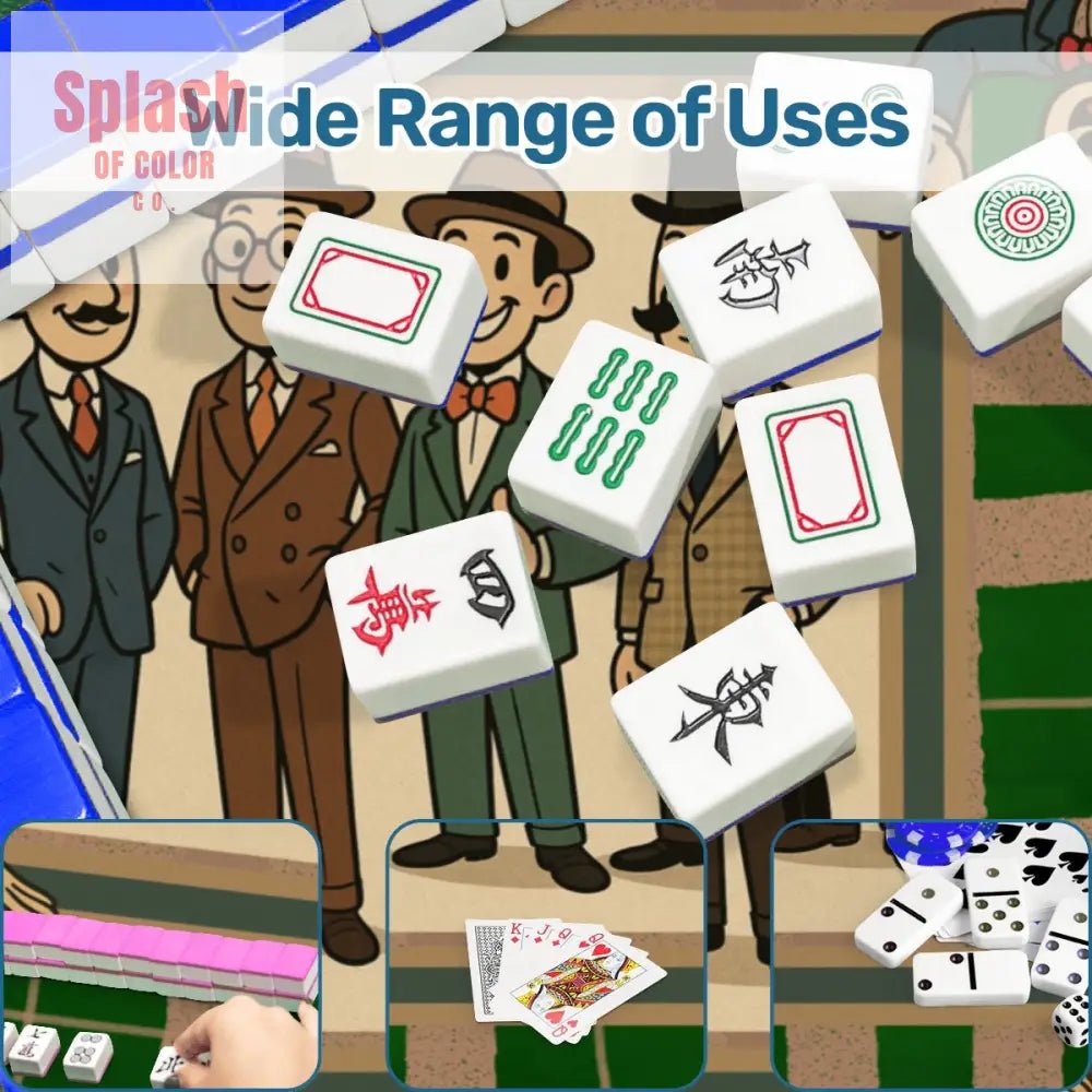 Manly Mahjong Mat Dapper Gents Green Brown Plaid Mahjong Mat - Splash of Color co.