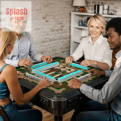 Manly Mahjong Mat Dapper Gents Green Brown Plaid Mahjong Mat - Splash of Color co.