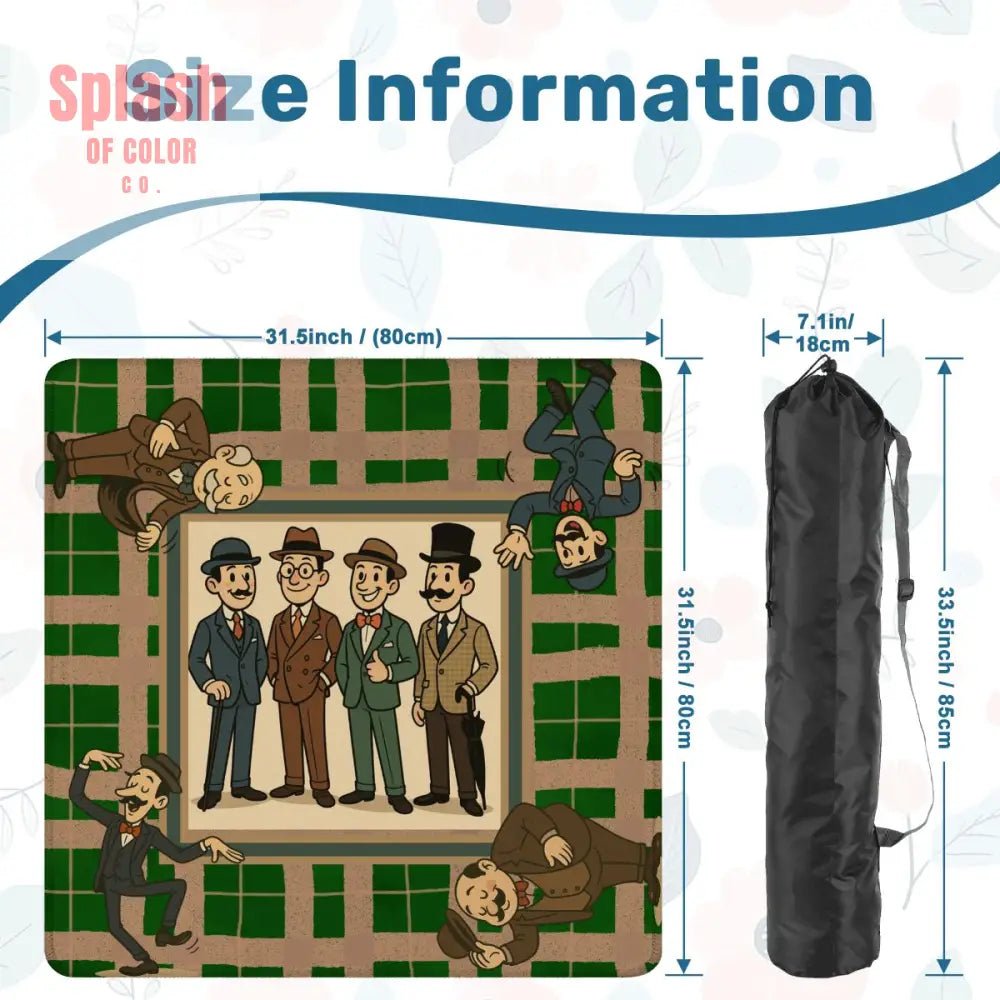 Manly Mahjong Mat Dapper Gents Green Brown Plaid Mahjong Mat - Splash of Color co.