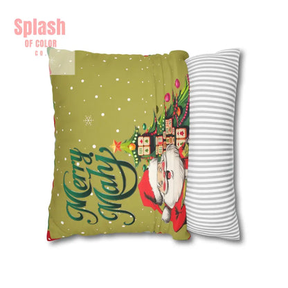 Merry Mahj Mahjong Christmas Festive Pillowcase Whimsical Holiday Accent Pillowcase Home Decor