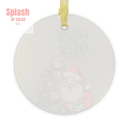 Merry Mahj Mahjong Christmas Nostalgic Santa Mahj Whimsical Tile Tree Holiday Ornament 1 pc / Round / One Size Home