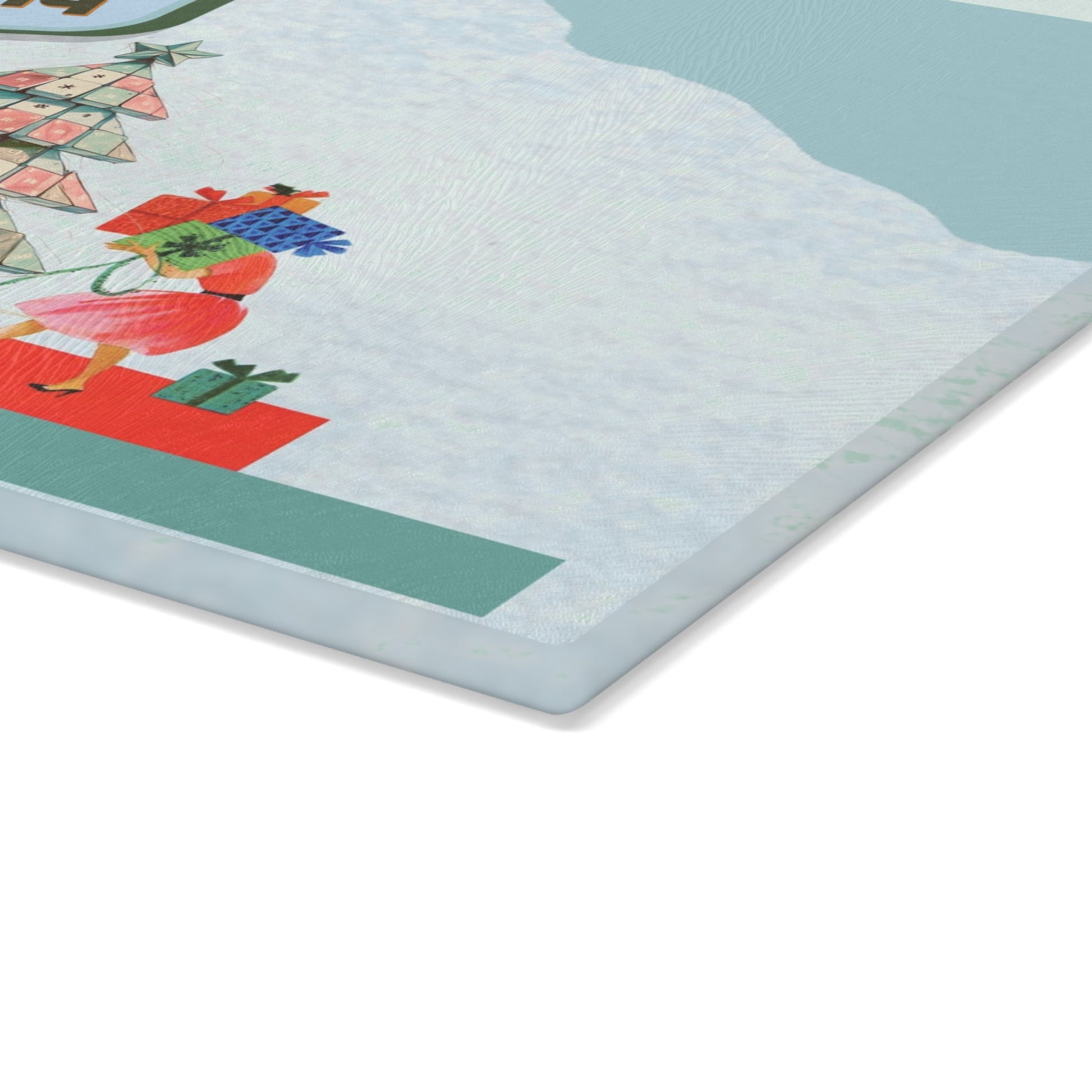 Merry Mahjong Christmas Festive Glass Cutting Chacuterie Board Holiday Mahjong Kitchen Decor Unique Holiday Gift - Home