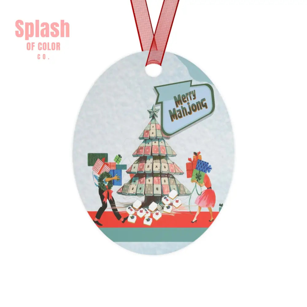 Merry Mahjong Christmas Ornament Holiday Decor Christmas Tree Decorations Unique Gift Mahjong Lovers Joyful