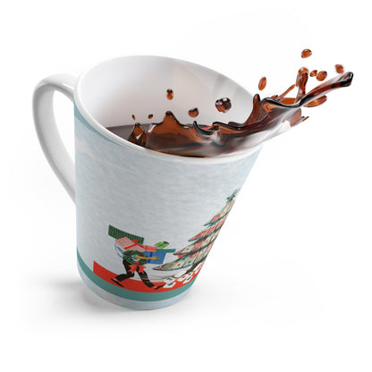 Merry Mahjong Festive Funny Christmas Latte Mug - Holiday Gift For Mahj Lovers - 12oz - Mug