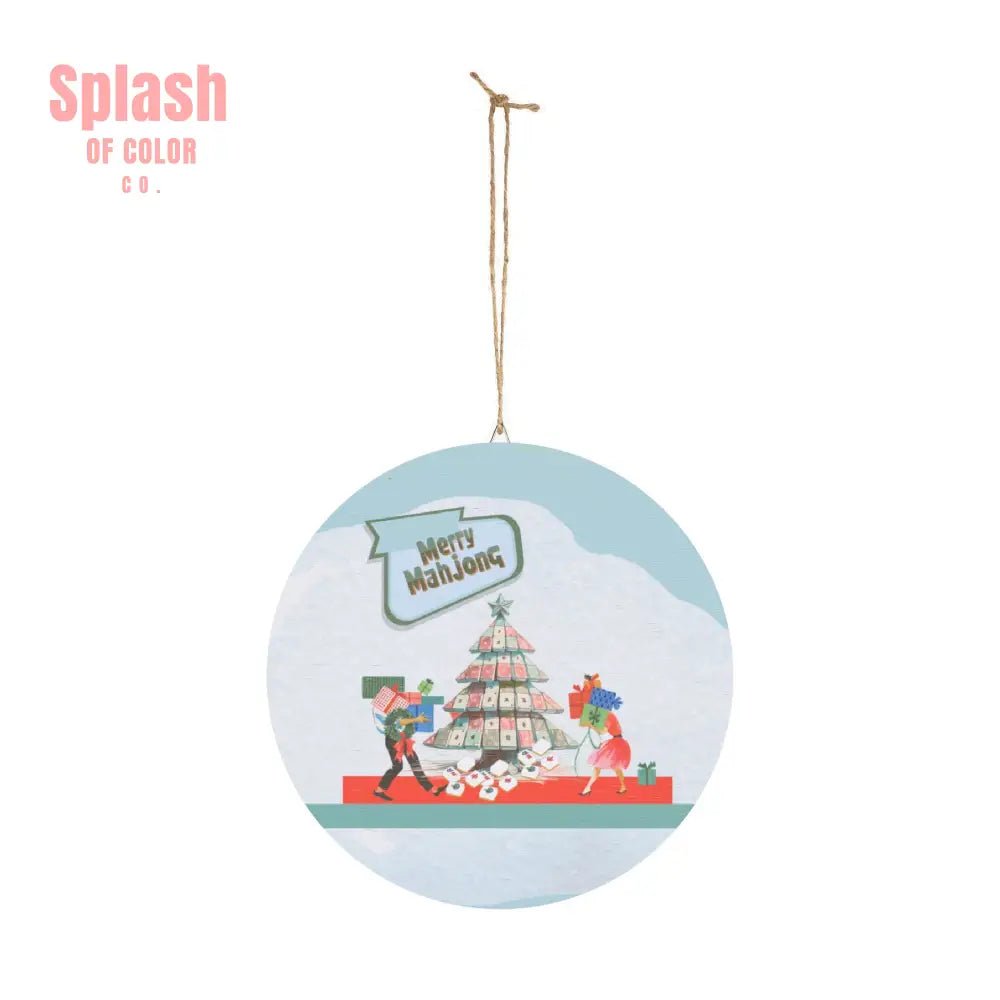 Merry Mahjong Holiday Wood Sign Festive Wall Decor Unique Gift for Mahjong Lovers Christmas Decoration Home & Kitchen