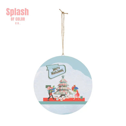 Merry Mahjong Holiday Wood Sign Festive Wall Decor Unique Gift for Mahjong Lovers Christmas Decoration Home & Kitchen