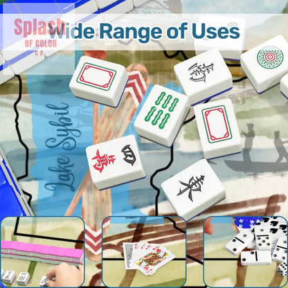 Minnesota State Love Mahjong Mat, Rustic Log Cabin, Mountain Lakes Fishing Life - Splash of Color co.