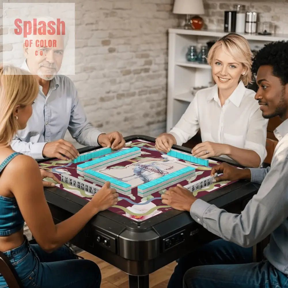 Mississippi State Pride, Magnolia And Pelican Floral Mahjong Mat - Splash of Color co.