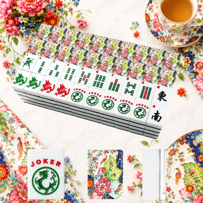 Tobacco Leaf American Mahjong Tiles And Carry Case - Splash Of Mahj And Color Co.