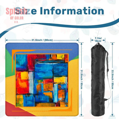 Modern Abstract Yellow, Green Blue, Red Artistic Mahjong Mat - Splash of Color co.