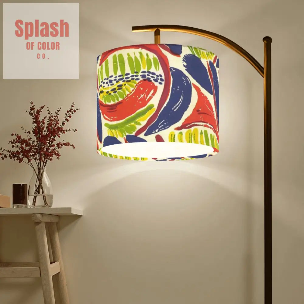 Modern Floral Heritage Abtract Boho Modern Arc Floor Lamp One Size Floor Lamps