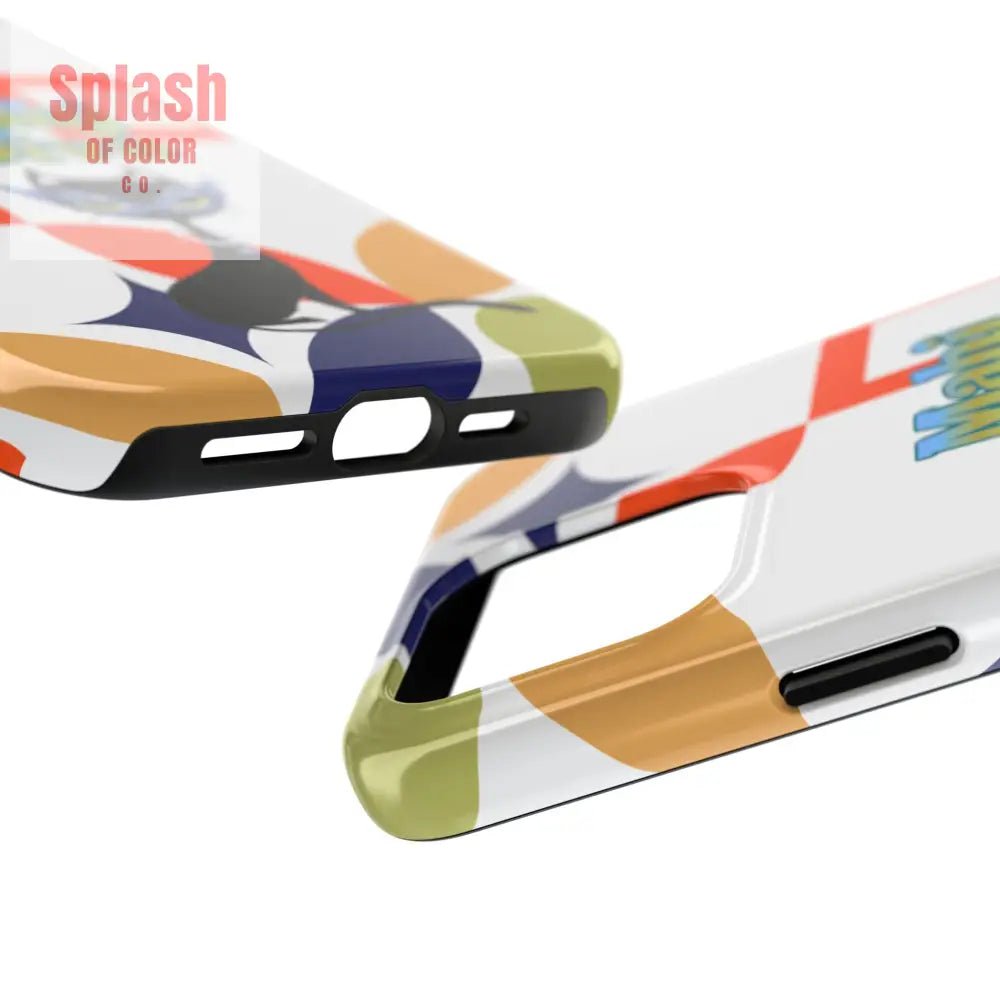 Modern Mahjong Diva Cat Stylish Phone Cases, Stylish And Whimsical - Splash of Color co.