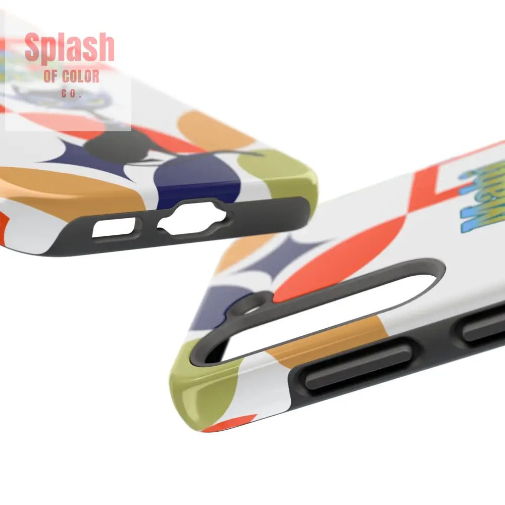 Modern Mahjong Diva Cat Stylish Phone Cases, Stylish And Whimsical - Splash of Color co.