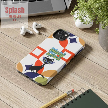 Modern Mahjong Diva Cat Stylish Phone Cases, Stylish And Whimsical - Splash of Color co.