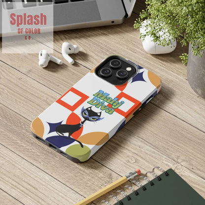Modern Mahjong Diva Cat Stylish Phone Cases, Stylish And Whimsical - Splash of Color co.