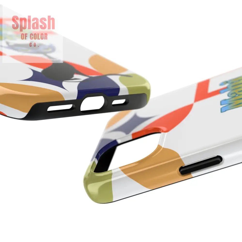 Modern Mahjong Diva Cat Stylish Phone Cases, Stylish And Whimsical - Splash of Color co.