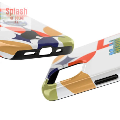 Modern Mahjong Diva Cat Stylish Phone Cases, Stylish And Whimsical - Splash of Color co.