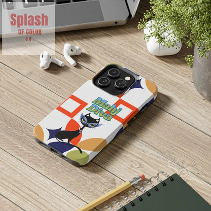Modern Mahjong Diva Cat Stylish Phone Cases, Stylish And Whimsical - Splash of Color co.
