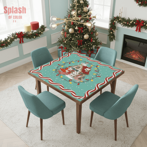 Mahjong Christmas Mat, Whimsical Heritage Collection, Vintage Mahj Ladies - Splash of Color Co.