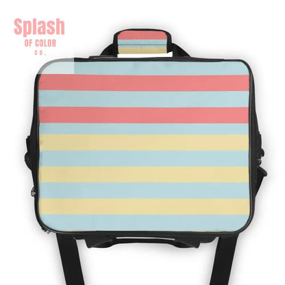 Nautical Sardine Tinned Fish Preppy Striped Cooler Bag - Splash of Color co.