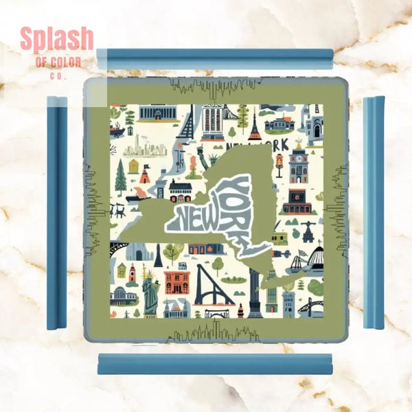 New York New York Whimsical, Splash Of Whimsy Mahjong Mat - Splash of Color co.
