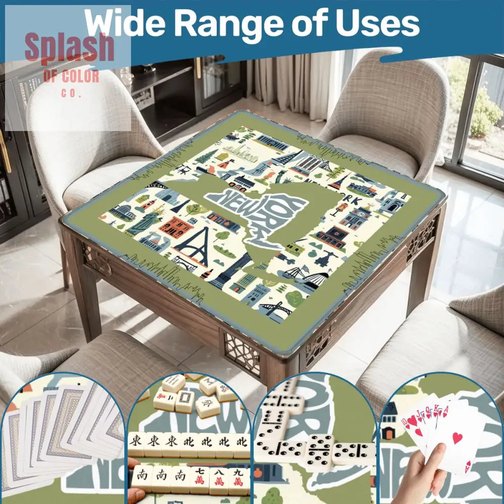 New York New York Whimsical Splash Of Whimsy Mahjong Mat - Daily Accessories