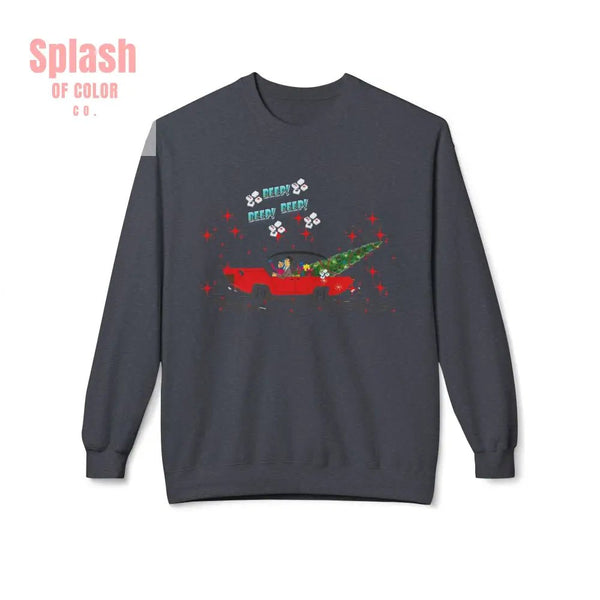 Nostalgic Mahjong Funny Vintage Designed Christmas Crewneck Sweatshirt, Cozy Christmas Sweater For Mahj Lover - Splash of Color co.