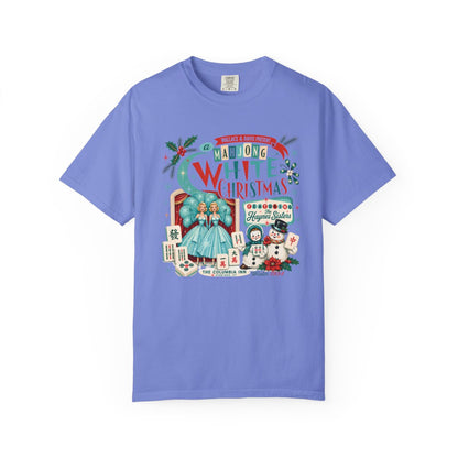 Nostalgic White Christmas Haynes Sisters Mahjong Night Unisex Garment-Dyed T-shirt