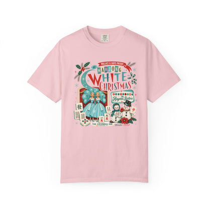 Nostalgic White Christmas Haynes Sisters Mahjong Night Unisex Garment-Dyed T-shirt