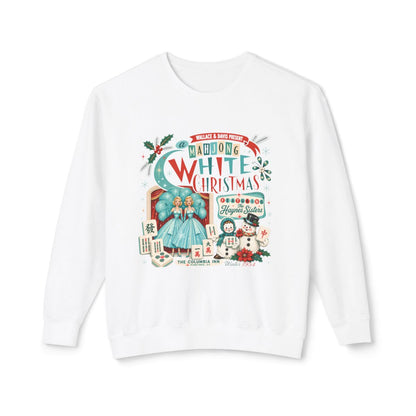 Nostalgic White Christmas Mahjong Haynes Sisters Unisex Lightweight Crewneck Sweatshirt